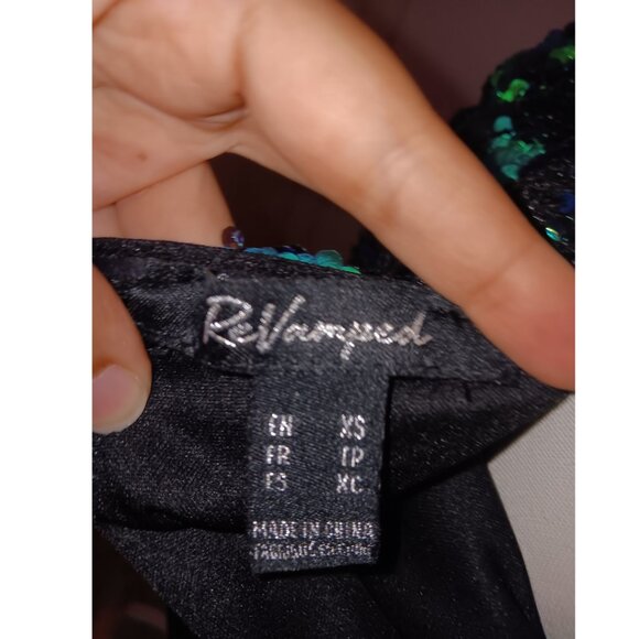 REVAMPED Dark Siren Iridescent Sequin Strapless Mini Cocktail Dress - XS - Picture 11 of 11